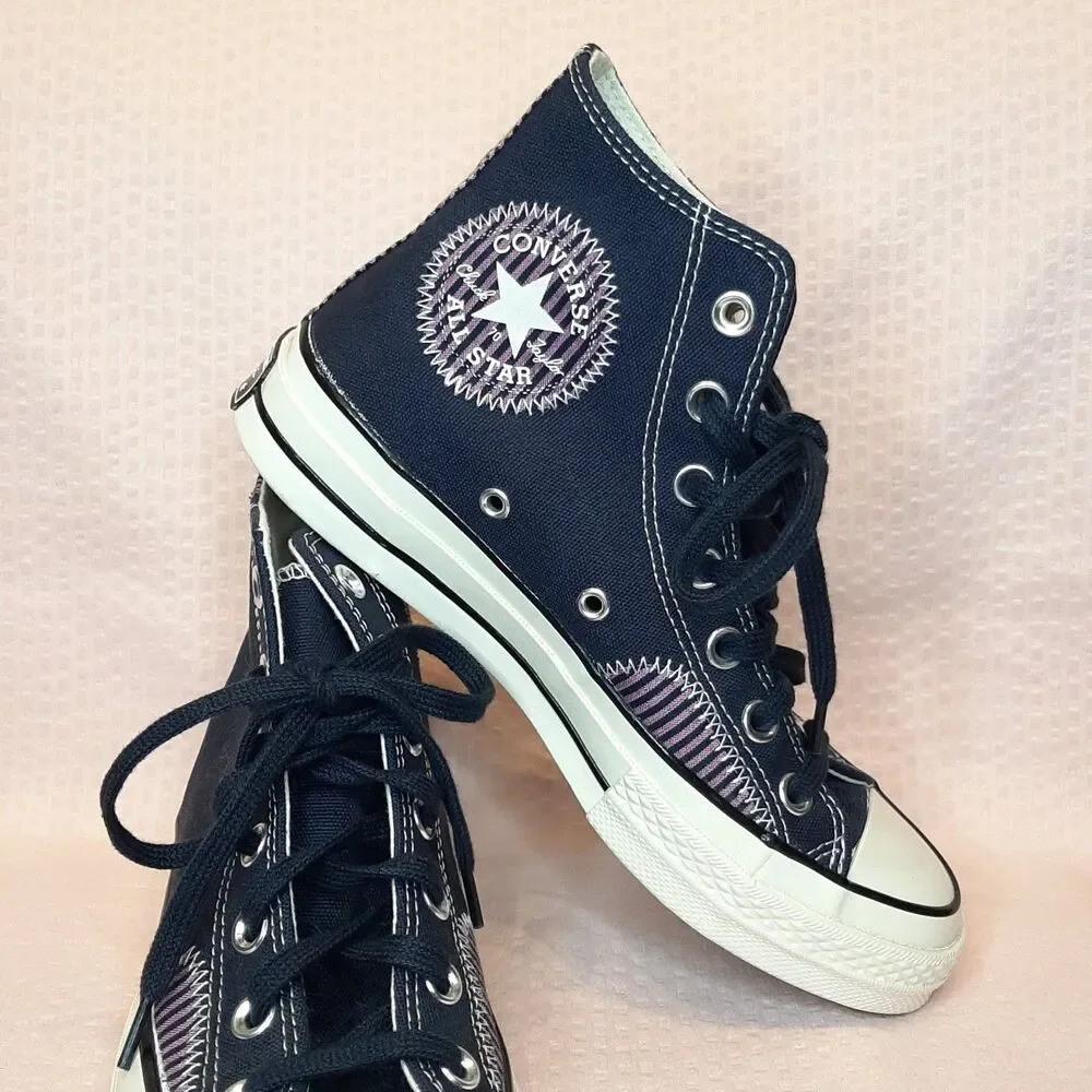 CONVERSE NAUTICAL PREP Obsidian Women Size 7 Chuck Taylor High Top Sneakers - Picture 2 of 9